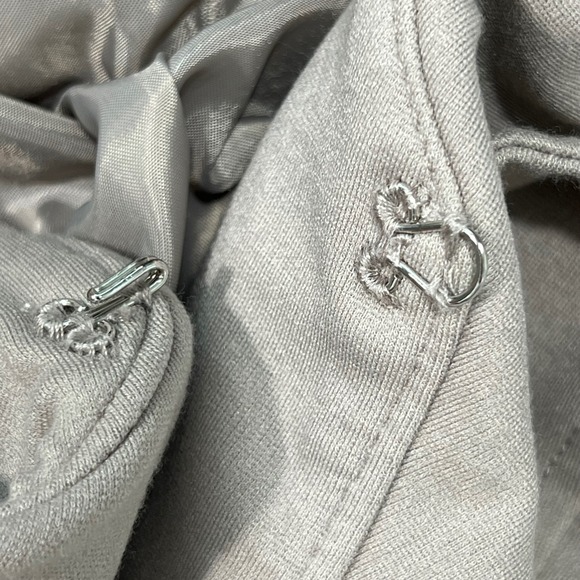 INC International Concepts Womens Taupe Ruffle Front Belted Jacket Coat Size S - Picture 6 of 10